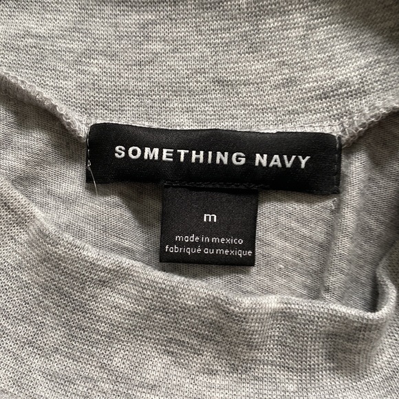 Something Navy Mock Neck Ruched Sides Tank - Picture 7 of 7